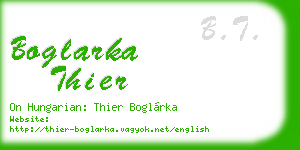 boglarka thier business card